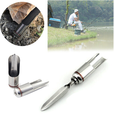 

Saidsome Portable Stainless Steel Telescopic Support Fishing Rod Holder Fishing tool fishing bait fishing lure