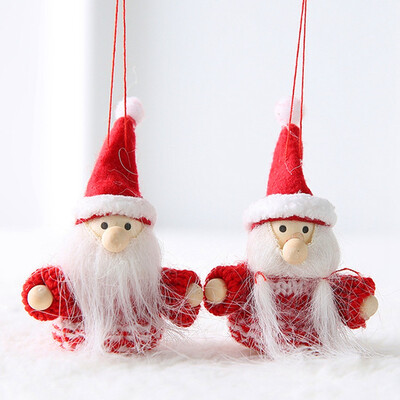 

Christmas Plush Knitting Pendant Doll Xmas Tree Hanging Ornament Home Party Decoration