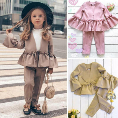 

UK Fashion Toddler Kids Baby Girls Ruffle Top Pants Leggings Clothes Outfit Set