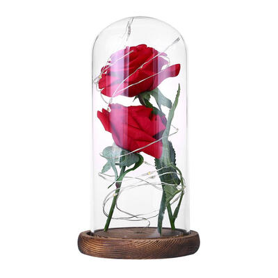 

20LED Red Rose Flower Light Ornament Desk Lamp Romantic Valentine Day Gift