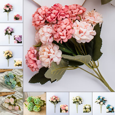 

Artificial Hydrangea Flower Simulated 10 Heads Flower Bouquet Craft Ornament
