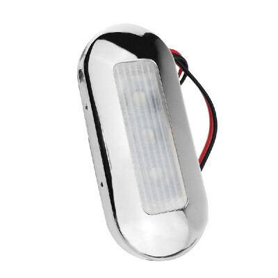 

Stainless LED Courtesy Light Oblong White Cold Light for Yacht Marine Boat