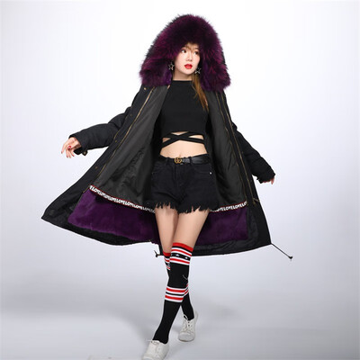 

QIU YAN sent over the new winter stars rabbit fur whole skin liner long coat female fur coat 92929291