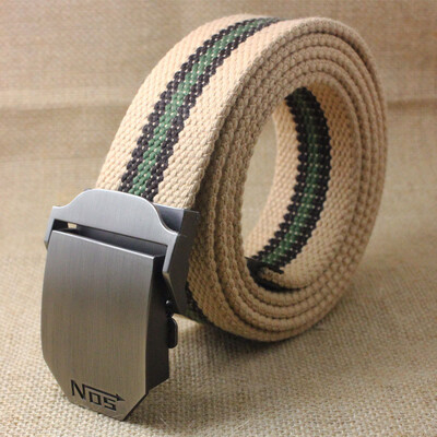 

Unisex tactical belt Top quality 4 mm thick 38 cm wide casual canvas belt Outdoor Alloy Automatic buckle Men Belt 110-140cm