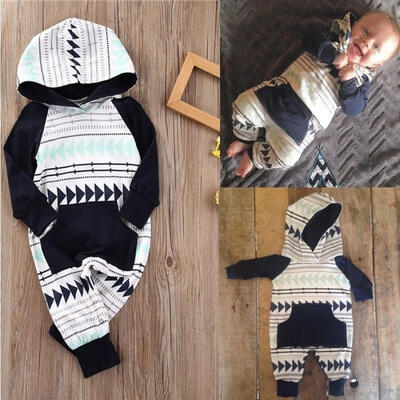 

Baby Boys Girls Winter Spring Warm Long Sleeve Hooded Romper Jumpsuit Bodysuit Outfits
