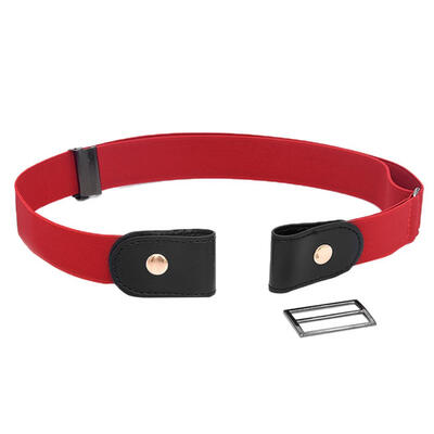 

Women Invisible Buckle Free Faux Leather Elastic Waistband Belt for Jeans Pants