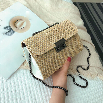 

Tailored Fashion Wild Retro Shoulder Bag Messenger Chain Small Square Bag Woven Bag