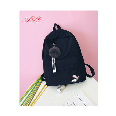 

Women Canvas Shoulder Backpack School Rucksack Travel Satchel Embroidery Bag