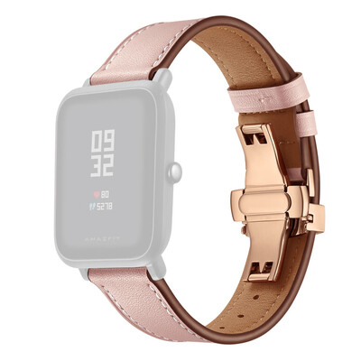 

〖Follure〗QuickRelease Softer Premium Leather Strap Replacement Band For Huami Amazfit Bip