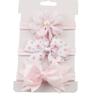 

3pcsset Baby Girl Accessories Green Flower Headband Korean Style Bow knot Party Princess Dress Decoration High Quality