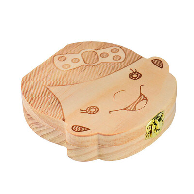 

Gobestart Tooth Box Organizer for Baby Milk Teeth Save Wood Storage Box for Kids Boy&Girl