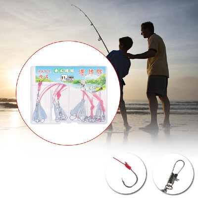 

4pcs Fishing Anti-hanging 6 in 1 Carbon Steel Explosion Hooks Lake Carp Fishing Hooks with Weight 9 10 11 12 13