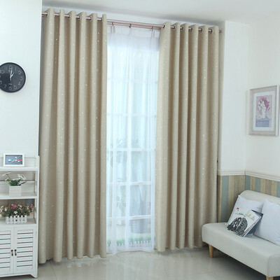 

Toponeto Starry sky Curtain Tulle Window Treatment Voile Drape Valance 1 Panel Fabric