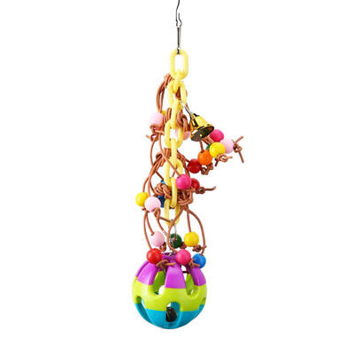 

Greensen Pet Bell String Toy Playing Chewing Biting for Bird Parrot Bright Color