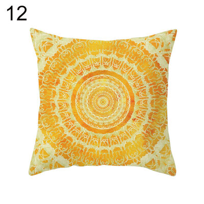 

Mandala Arabesque Flower Yin Yang Pillow Case Cushion Cover Chair Sofa Decor