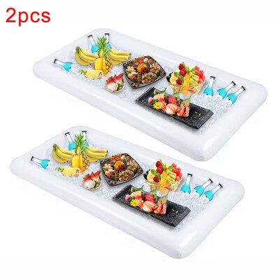 

12Pcs Inflatable Party Buffet Fruit Drink Holder Salads Serving Tray Ice Bar