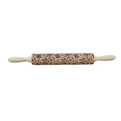 

Embossing Rolling Pins Wooden Laser Engraved Carved Decorative Rolling Pin For DIY Cookies Noodle Biscuit Cake Fondant