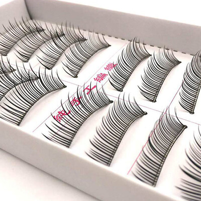 

Tailored 10 Pairs Double False Eyelashes Natural Thick Crossed Bare Makeup