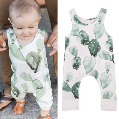 

Newborn Infant Baby Girl Boy Cactus Romper Bodysuit Babygrow Jumpsuit Playsuits