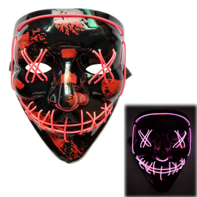 

Halloween Mask LED Light Up Party Masks Fluorescent Fake Luminous Party Masks Festival Cosplay Costume Glow In Dark