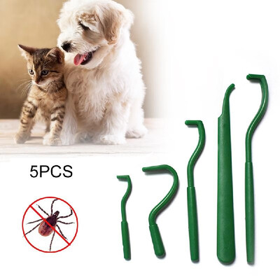 

Tick Remover Tool Pet Flea Clip Lice Twister Remover 5PCS Scratching Hook Pet Comb Tool