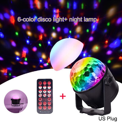

AC100V-240V 7W Mini LEDs 6-Color Magic Ball Stage Light Night Lamp Two-in-One Multifunction Lighting Fixture Color Disco Bars Lamp