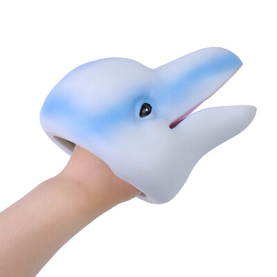

YIWULADolphin Soft Hand Puppet Baby Infant Kid Toy For jaws Cake Decoration Topper