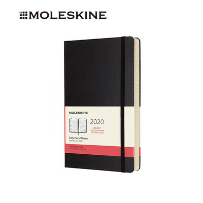 

MOLESKINE 2020 12 months hard surface diary notebook notepad schedule hand pocket pocket type large 6 color optional black - large diary book 8721