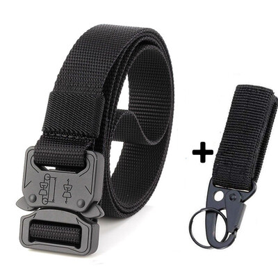 

Military Canvas Belt Men Tactical Designer 25CM Width Army Belts For Jeans Pants Nylon Belt Black Metal Buckle Thin Waist Belt