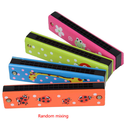 

Kids Cartoon Harmonica 16 Holes Tone Kids Adults Beginner Harmonicas Musical Instrument Toy Random Color