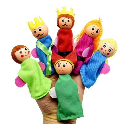 

YIWULA6PCSSet King And Children Finger Puppets Hand Puppets Christmas Gifts