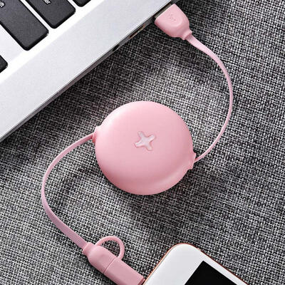

Cafele 2-in-1 Micro USB 8pin Lightning Charging Data Cable Creative Retractable USB Cable For IPHONE Android Phones