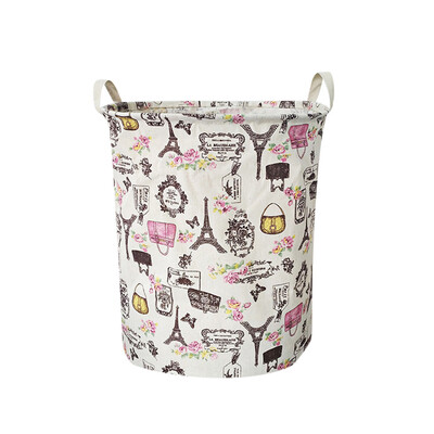 

Siaonvr Waterproof Canvas Laundry Clothes Basket Storage Basket Folding Storage Box A