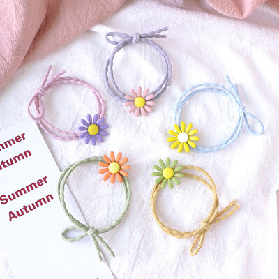 

Nika NIKA Korean fashion small daisies high elastic hair rope hair ring candy color 5