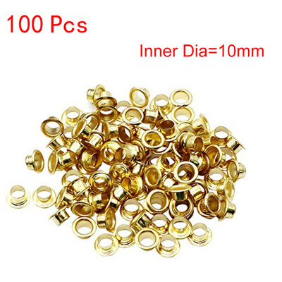 

Gobestart 100 Pcs Titanium Eyelets Washer Leather DIY Shoes Cloth Craft Repair Grommet