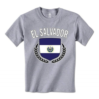 

El Salvador Flag Crest Olive Wreath Laurel Mens T-Shirt