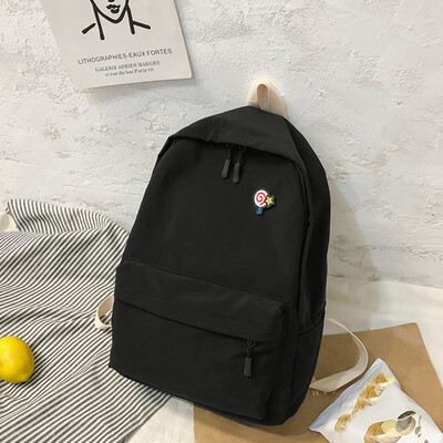 

Tailored Fashion Women Nylon Solid Color Capacity Student Backpack Travel Couple Bag
