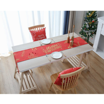 

Christmas Table Runner Rectangle Dining Table Decorations Xmas Holiday Home Party