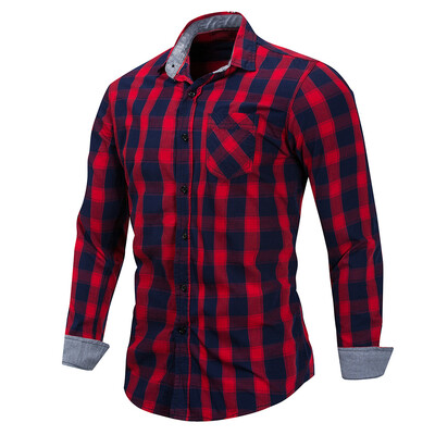 

Checked Print Long Sleeve Casual Shirt