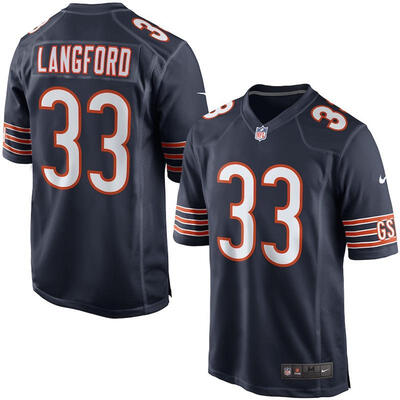 

Mens Football Jersey Chicago Bears Jeremy Langford Navy Game Jersey