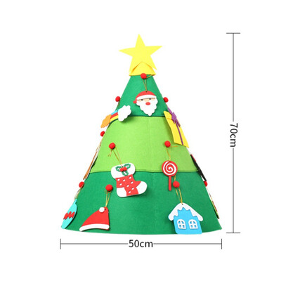 

Merry Christmas DIY Felt Toddler Floor Tree Baby Gift Xmas Tree Ornaments Craft Christmas Decoration for Home Year