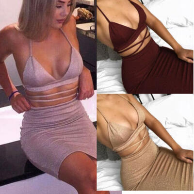 

Fashion Women Bandage Bodycon Sleeveless Club Evening Party Short Mini Dress