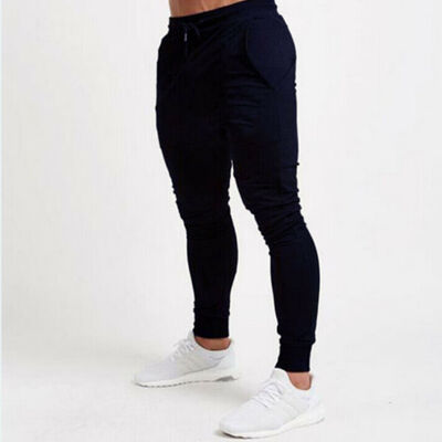 

Men Sport Pants Long Trousers Tracksuit Fitness Workout Joggers Gym Pants New