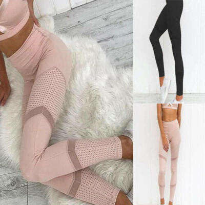 

Women High Waist Yoga Mesh Fitness Leggings Sports Long Pants Ladies Trousers