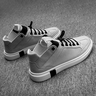 

Summer high-top canvas shoes mens Korean version of Baitao Chaozhou shoes leisure Gaobang autumn sneakers
