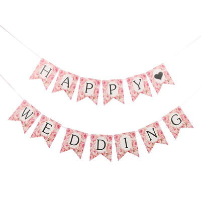 

Paper Bunting Banners Flags Happy Birthday Wedding Banner Baby Shower Decor