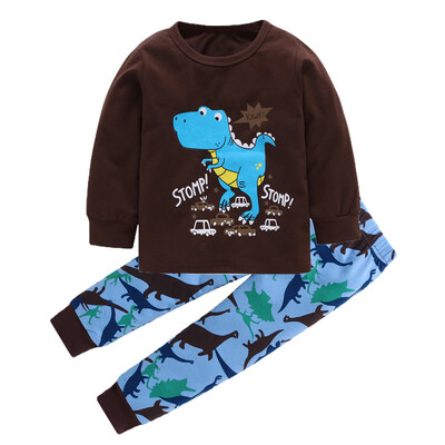 

Newborn Kids Baby Boy Girl Dinosaur Print TopsPants 2-Piece Pajama Outfits Set
