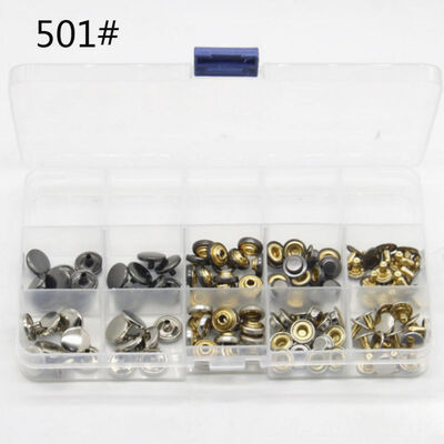 

30 Sets Snap Fasteners Kit 2 Colors Metal Snap Buttons Press Studs with 4 Pieces Fixing Tools for Leather Coat Down Jacket Je