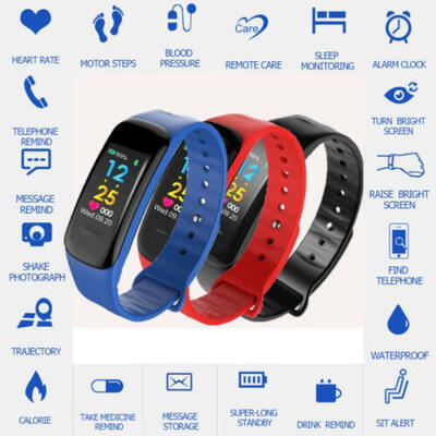 

US Waterproof Bluetooth Smart Watch Wristband Bracelet Pedometer Fitness Tracker