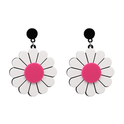 

HOT SALE Cute Romantic Statement Earrings Big Flower Dangle Drop Earring Fashion Trendy Jewelry For Women Wholesale J50132
